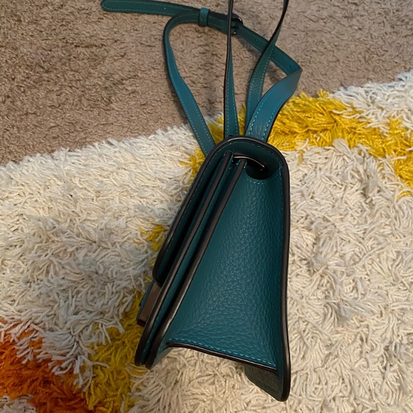 Coach Alie Shoulder Bag 18 Pewter and Retro Teal - Picture 3 of 7